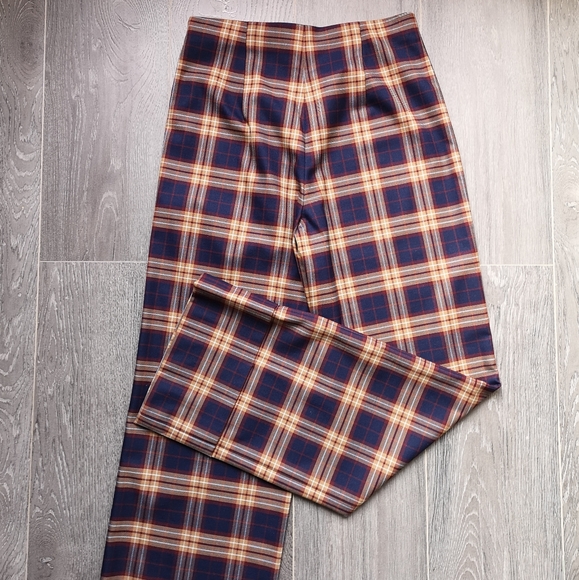 Plaid Cuffed Pants - Picture 2 of 4
